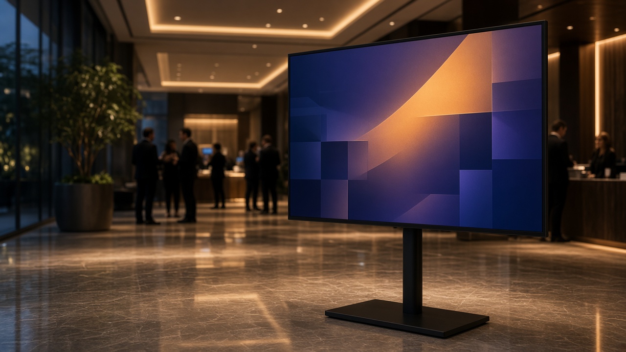 Écran de programme dans un hall d’événement